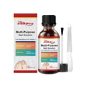 30ml bottle of nail care solution and a nail file on a white background.