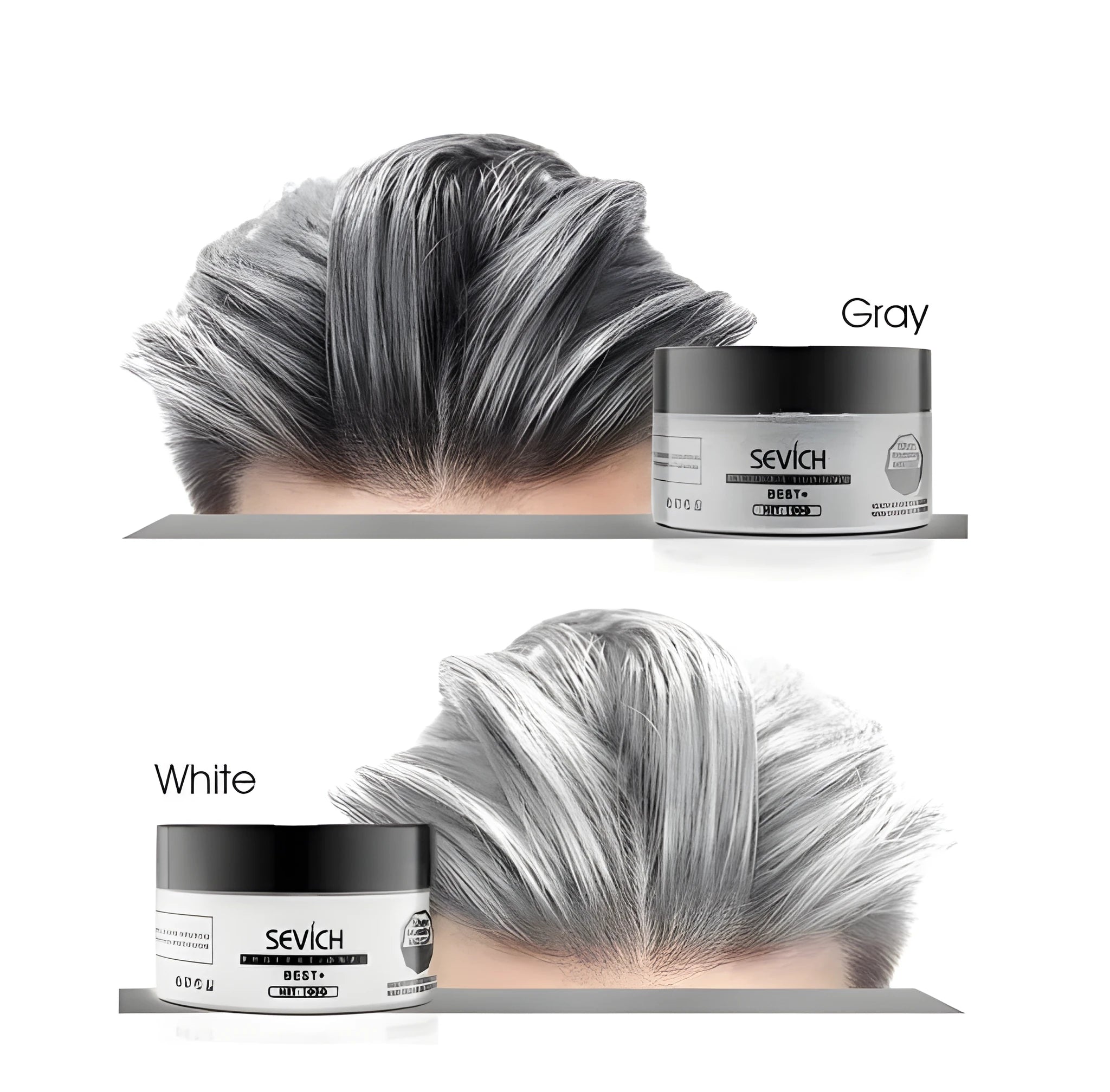 100g disposable hair cream coloured wax in various shades including black, blue, brown, and gray