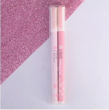 Sakura gel pen set with 0.38mm and 0.5mm tip sizes showing plastic construction