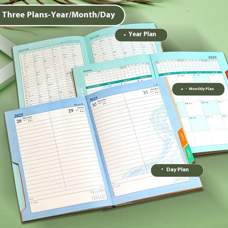 Business notepad with striped PU leather cover showing 204 sheet capacity and wood-free paper