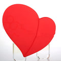 Heart shaped leather wireless charging mouse pad in black with USB cable