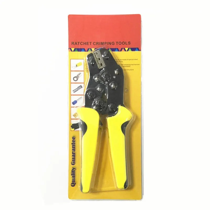 Multifunctional spring crimping pliers with PVC handle and 50# steel clamp head, 190mm length, 357g
