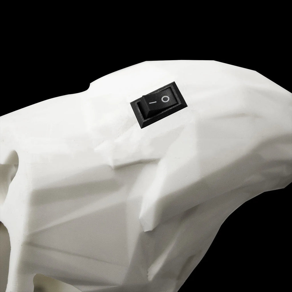 Eagle silhouette wall lamp with 3D printed resin body creating projection lighting effects