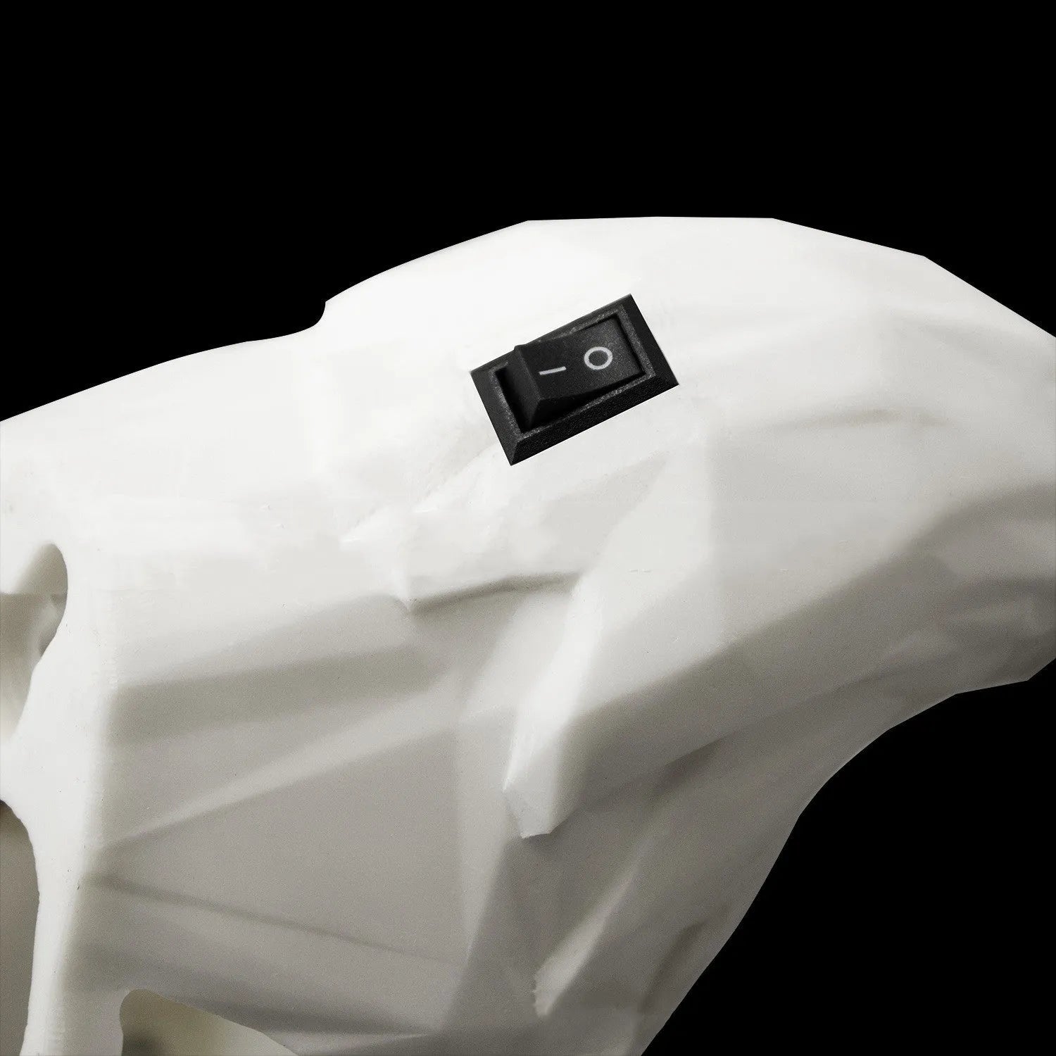 Eagle silhouette wall lamp with 3D printed resin body creating projection lighting effects