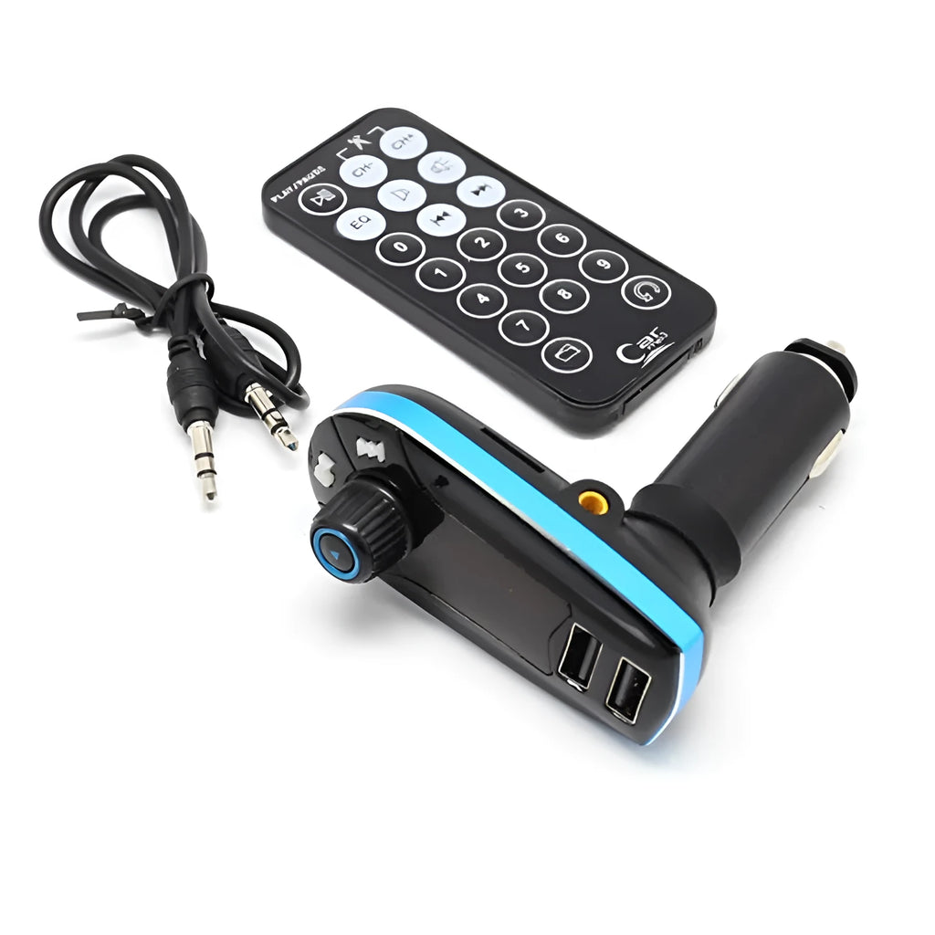 BT618C vehicle Bluetooth FM transmitter with LCD screen and USB port
