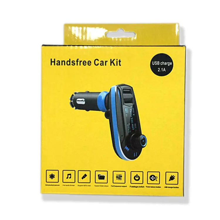 BT618C vehicle Bluetooth FM transmitter with LCD screen and USB port