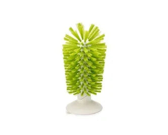 Grey double-head rotating cup brush with suction cups for wall mounting