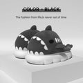 Shark slippers warm winter house shoes suede upper anti-skid sole indoor footwear