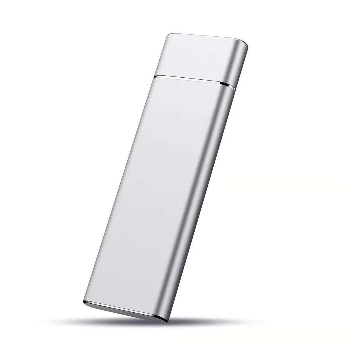 Silver M.2 NGFF to USB 3.1 SSD enclosure in solid aluminium alloy with data line and screwdriver