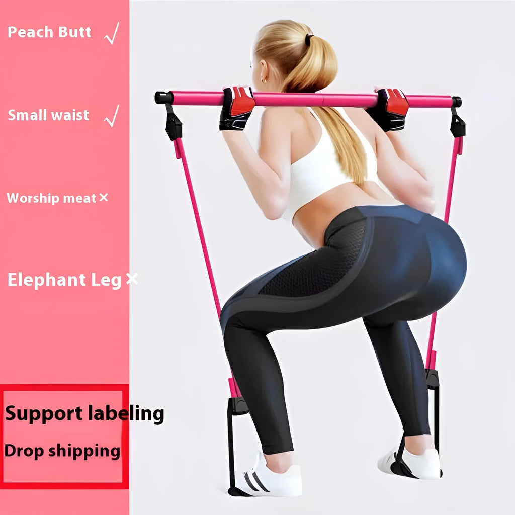 Adjustable fitness pulling rope resistance band for hip training and body shaping exercises