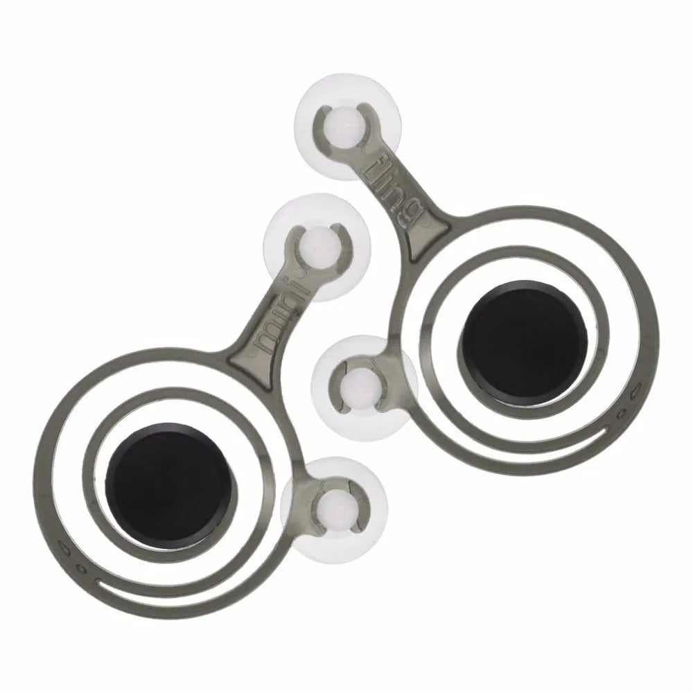 Pair of clear and black universal mini joysticks for mobile phone touch-screen gaming.