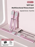 Twilight purple split multifunctional skiing machine trainer on a floor, showing the 85cm long PP plastic board with independent moving sections.