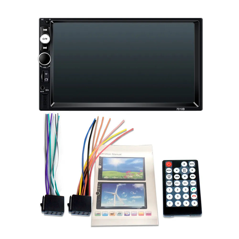 7-inch HD Bluetooth car multimedia player for vehicles with LCD screen and mobile connectivity