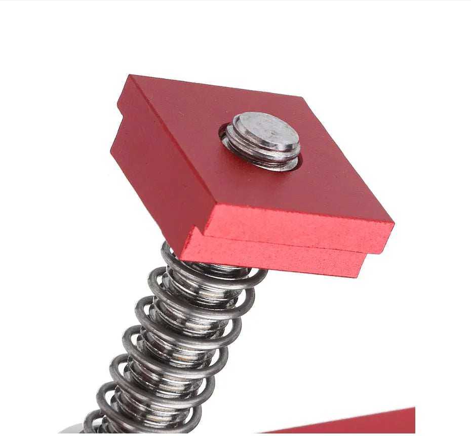 Red aluminium alloy woodworking table block slide holder with flat mouth shape