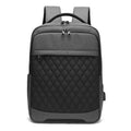 Men's leisure travel backpack in Oxford cloth with curved shoulder straps and diamond mesh back panel