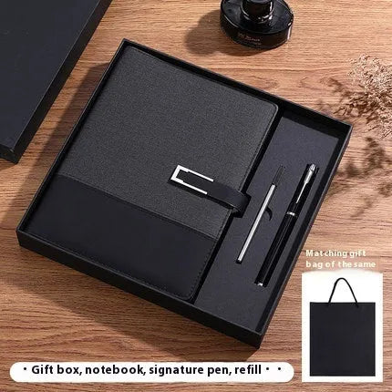A5 notebook with pu leather cover in multiple colour options including brown, black, green, blue, and red.