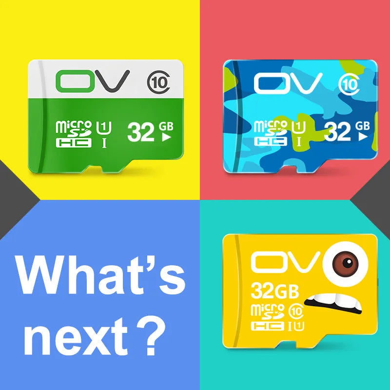 Class 10 high-speed memory card with 10 MB/s transfer rate in multiple capacities 8GB to 64GB