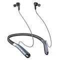 Wireless Bluetooth headset in black with digital display screen, silicone ear pieces, intelligent noise reduction, 16-channel hearing aid chip