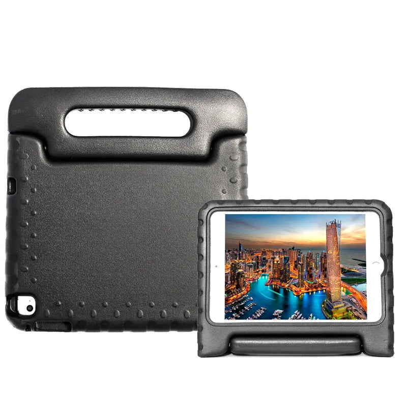 Huawei Enjoy Tablet 10.1-inch in a protective EVA foam case, shown in blue colour with precise port cutouts visible.