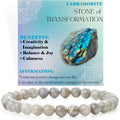 Handmade geometric agate bracelet with 6mm beads in multiple natural stone colour options
