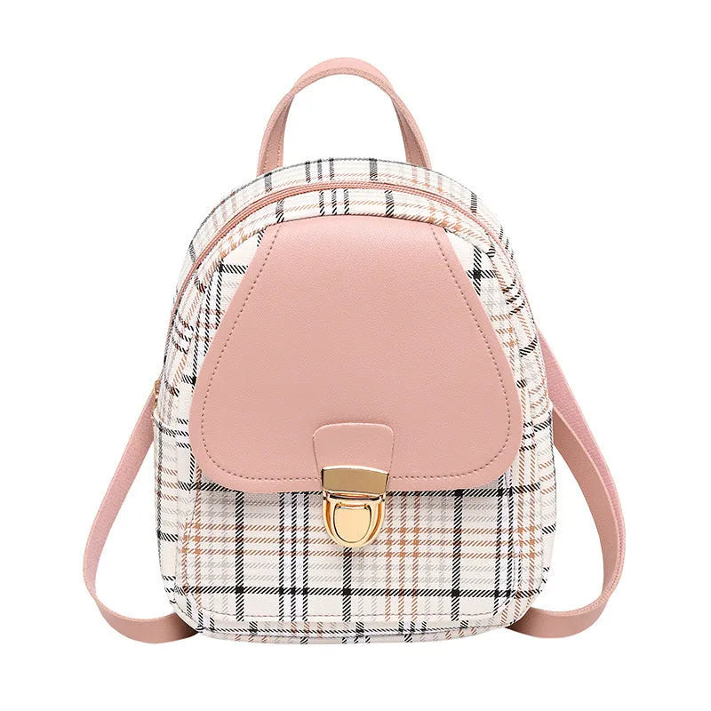 One shoulder diagonal phone bag in PU fabric shown in available colours: black, blue, brown, pink, red.