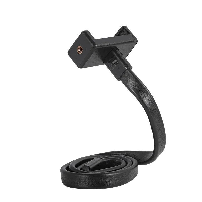 Flexible adjustable hose phone holder with bending design for live streaming positioning