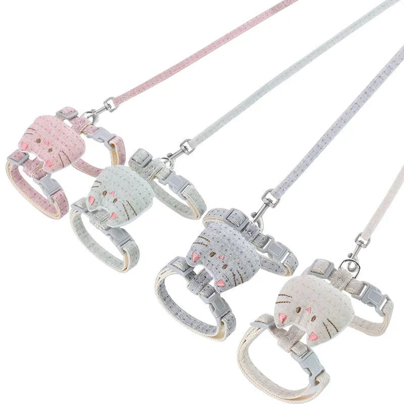 T-shaped cat pull rope toy with drawstring in pink colour for interactive play