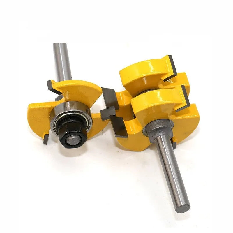 T-slot milling cutter with three-tooth carbide cutting edge for T-shaped tenon joints, 8mm straight shank