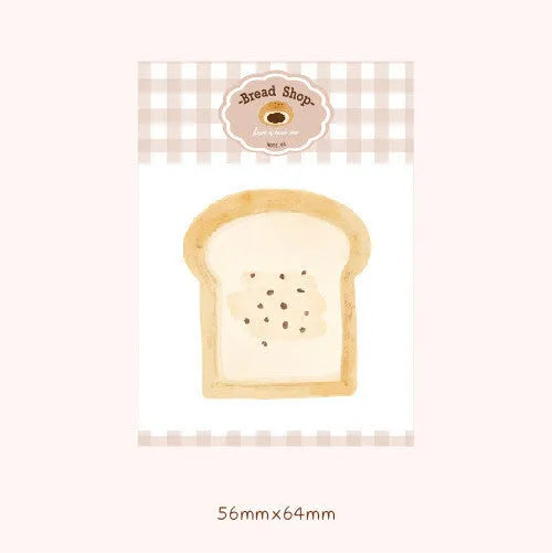 Food Bread Handbook note paper set showing 30 sheets and a back card, in tomato colour theme.