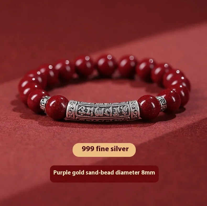 Cinnabar sandstone bracelet with manual craftsmanship in Purple Gold Sand or Emperor Sandstone colours