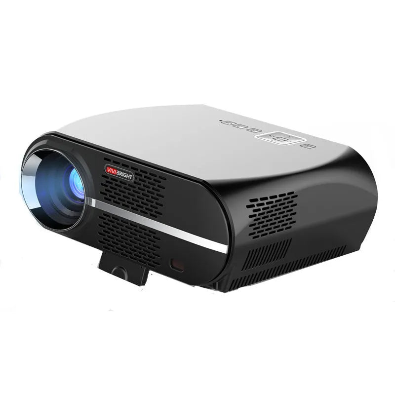 GP100 mini projector in black, 1280x720 resolution, LED front projection, 2.35 kg, 50-180 inch screen