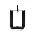 Black plastic U clip mobile phone holder bracket for mounting on poles.
