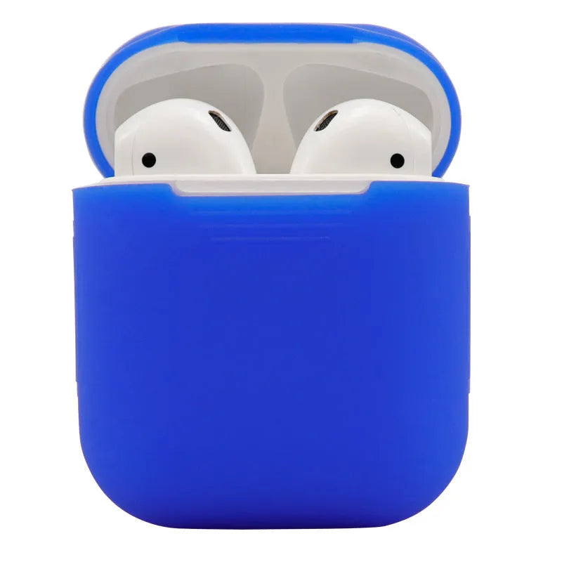 Silicone protective cover for AirPods wireless headphone case in assorted colours.