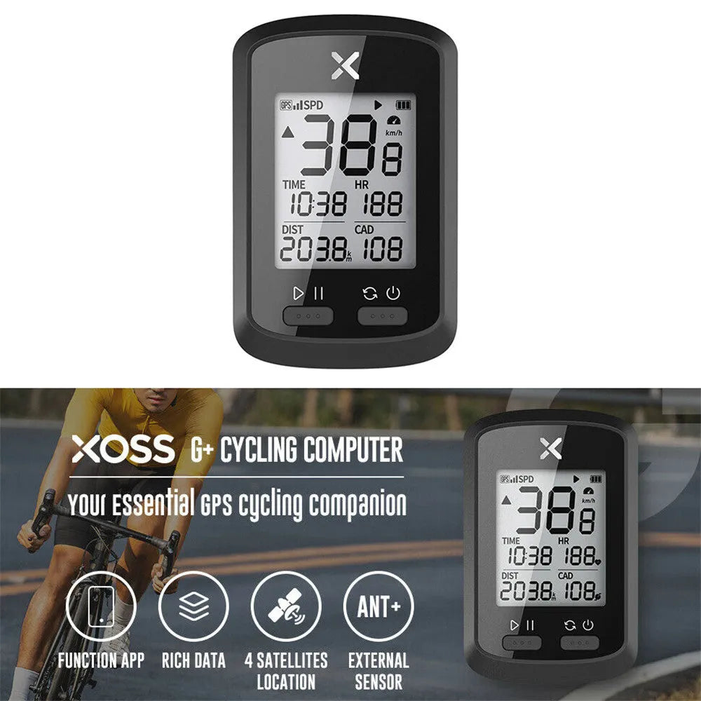 Black plastic waterproof bicycle stopwatch for cycling timing