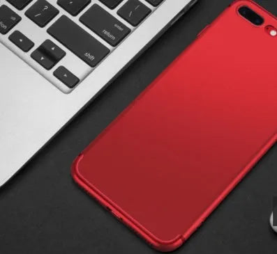 TPU silicone mobile phone case for Apple iPhone models showing black, blue, red and white colour options