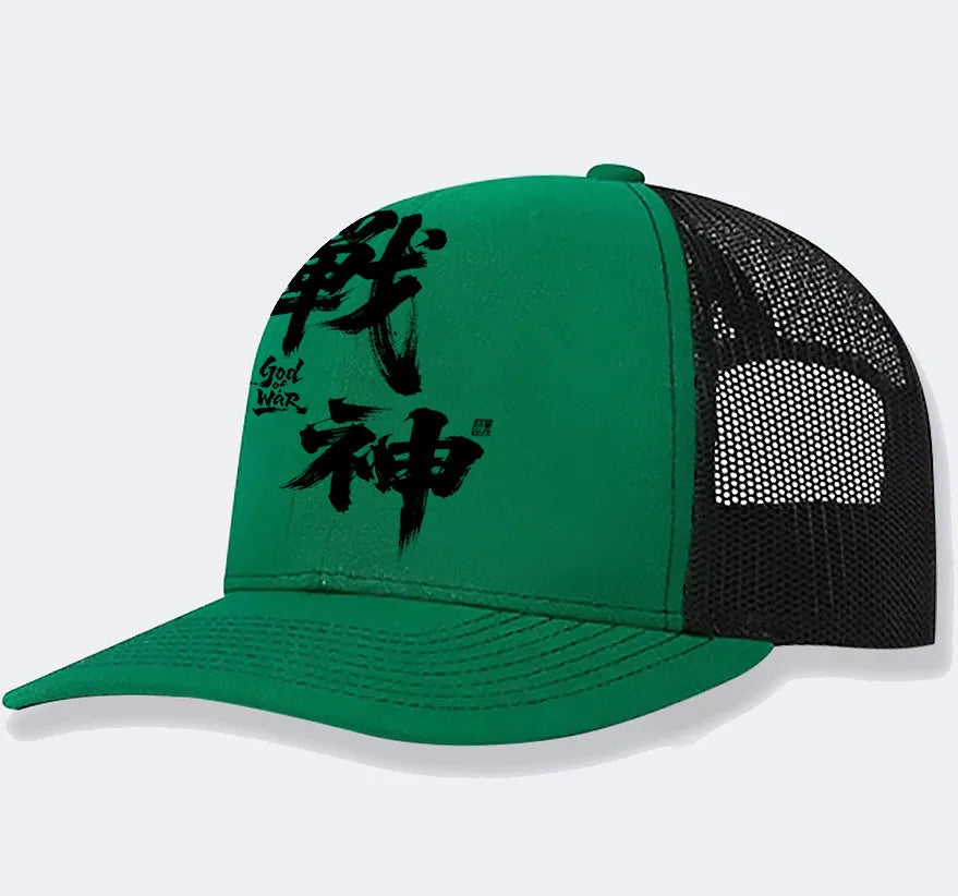 Men's casual white polyester baseball cap with a structured peak, shown from the front.