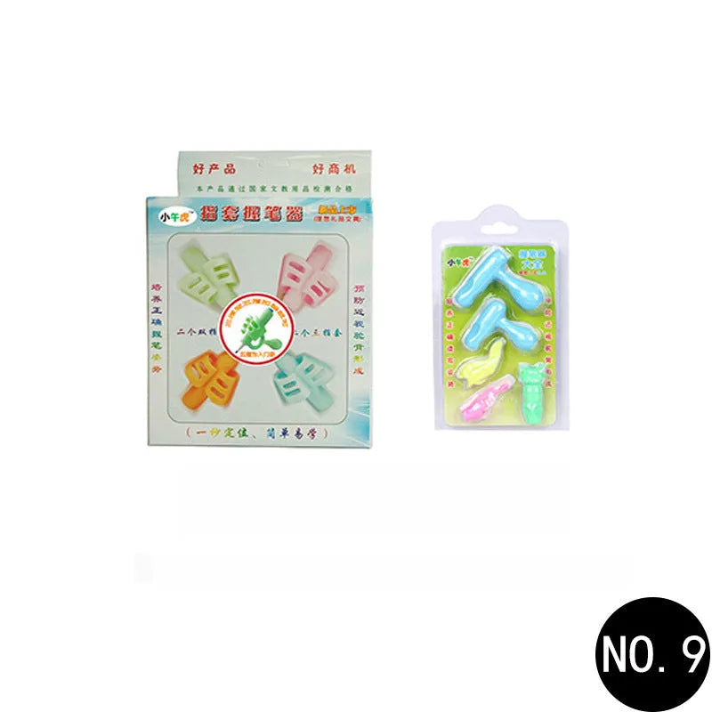 Cartoon children pen holder with soft rubber grip for correcting writing posture