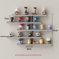 Five-tier wall-mounted PVC storage rack for blind boxes and toy display in choice of colours