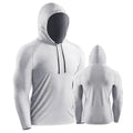 Slim long sleeve hooded quick-drying workout top for running and basketball in black, grey, white, red, navy, dark gray, light green