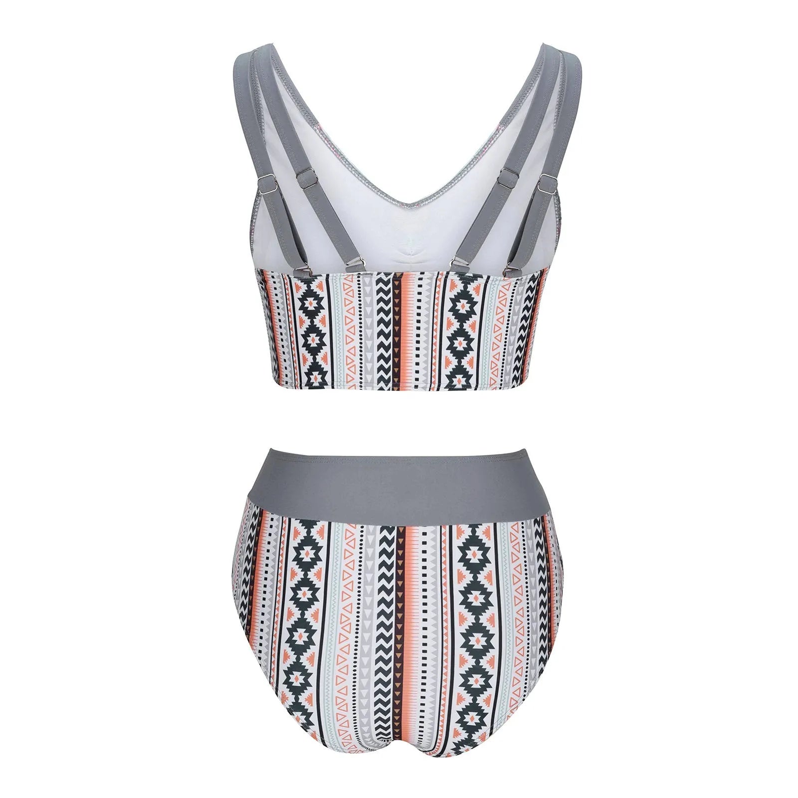 Solid colour cross sling split swimsuit for women in polyester with briefs styling