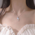 Copper star and crescent moon pendant necklace with diamond treatment on adjustable chain
