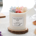 Dried flowers decor romantic aromatherapy candle with embedded pressed botanicals in 330g size