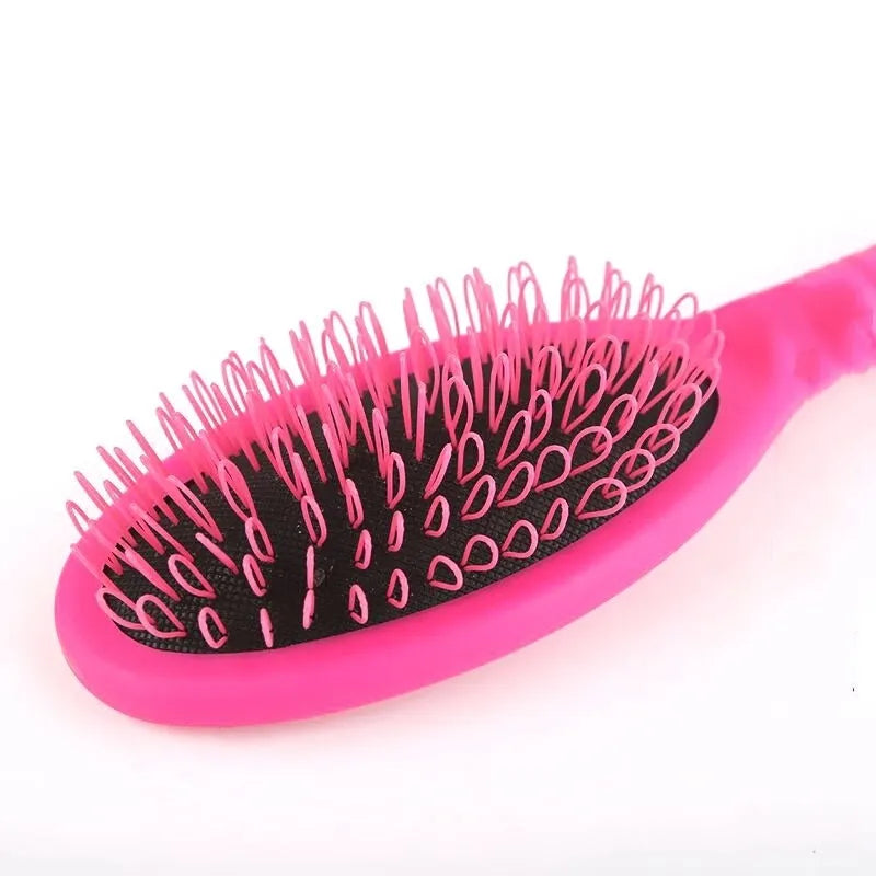 Black ring tooth hair extension comb with airbag cushion, 22cm length