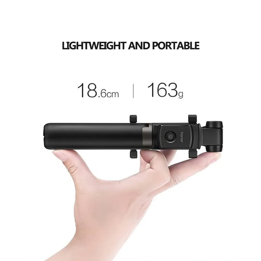 AF15 Bluetooth wireless tripod selfie stick extended to 660mm in black plastic finish