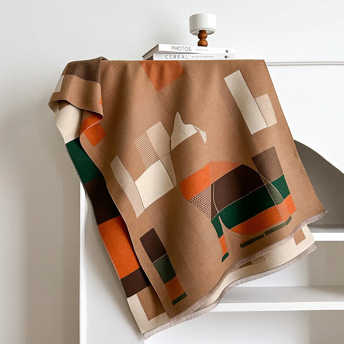European style 185x65cm imitation cashmere polyester scarf in eight autumn colours