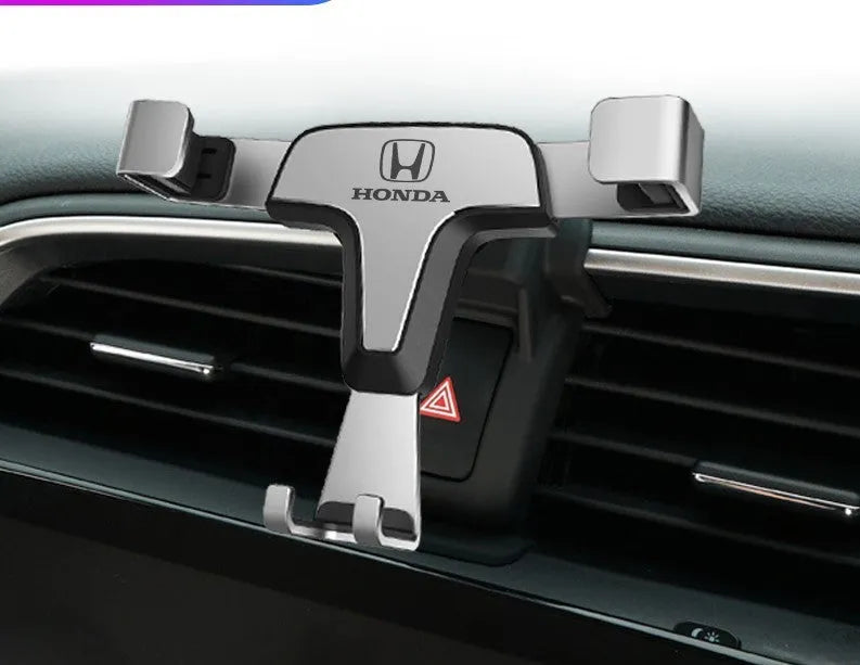Car phone bracket snap-on gravity support for dashboard outlet in Athens Black