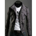 Military style winter jacket in canvas fabric, black colour, front view, with windproof and breathable features