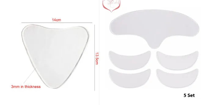 Anti-wrinkle pad invisible transparent silica gel patch in neck sticker shape on skin