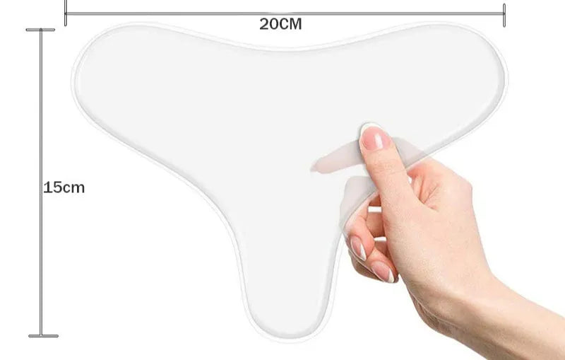 Anti-wrinkle pad invisible transparent silica gel patch in neck sticker shape on skin