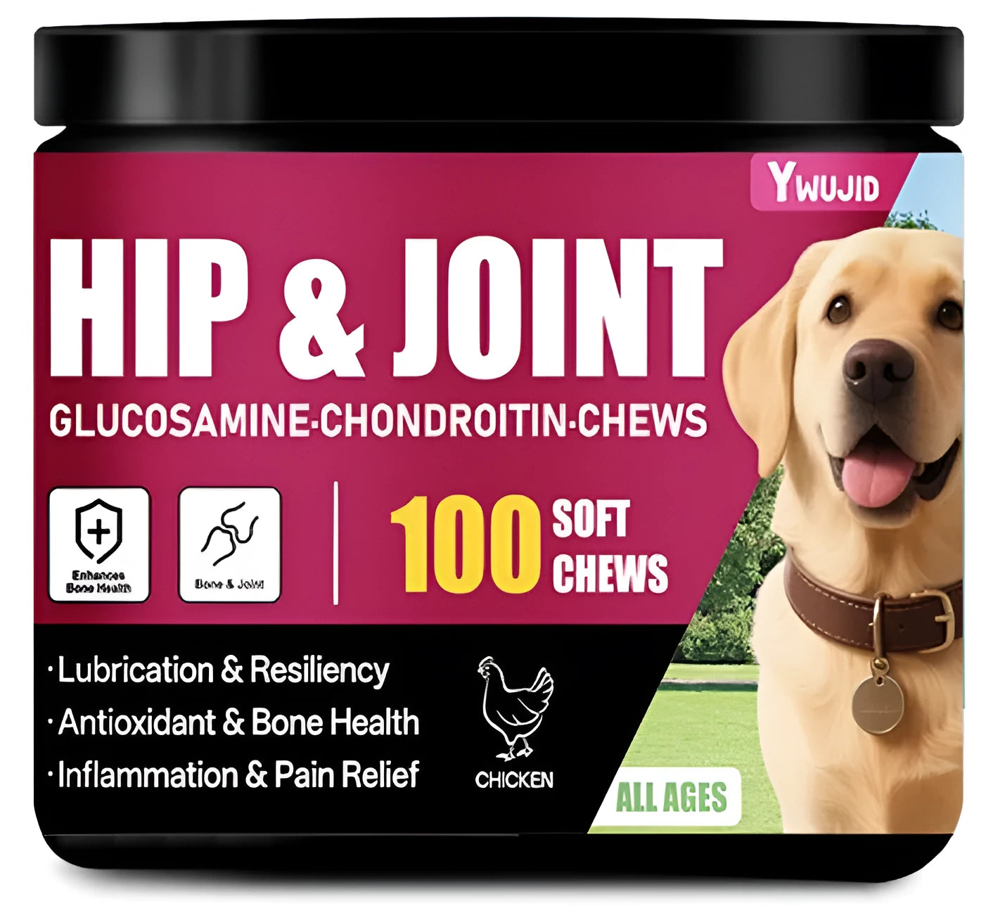 Chondroitin chewable soft granules in 300g canister for bone and cartilage support